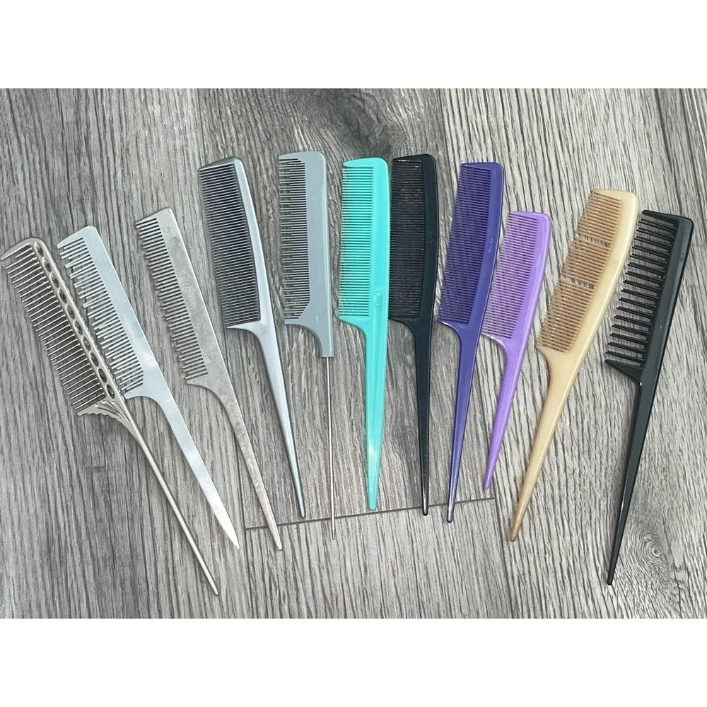 Vintage Rat Tail Combs Bundle Of 11 Combs Metal & Plastic -‎ Please Read